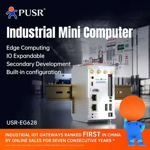 PUSR Industrial Computer WiFi 4G/5G Linux Ubuntu 20.04 DDR4 4GB RK3562J Cortex-A53 3*USB 1*CAN 1*HDM