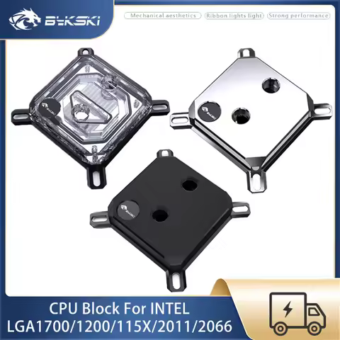 Bykski CPU Water Block For INTEL LGA1700 115X 2011 / AM5 AM4 Ryzen 3/5/7/9 , CPU Water Cooling Coole