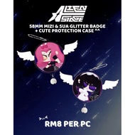 [ Fan Merch] Alien Stage Mizi & Sua Badge With Angelic Protection Case keychain