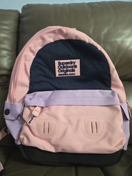 Superdry 粉紅撞色背包返學背囊