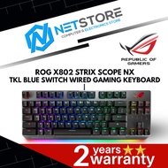 ASUS ROG STRIX X802 STRIX SCOPE NX TKL BLUE SWITCH WIRED GAMING KEYBOARD 90MP01N8-BKUA00