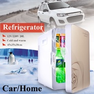 Kroak Mini Car Home Use Mini Refrigerator Cooler Warmer Dual-use Fridge Box Temperature Control Dormitory 12V/220V 20L