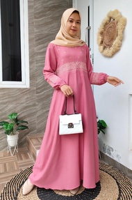 GAMIS ITY CREPE BORDIR / GAMIS ITY CREPE PREMIUM / GAMIS ITY CREPE TERBARU