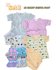 NEWBORN BABY SHIRT & PANT SET OFFER BUNDLE/BAJU BABY & SELUAR SET BAJU BAYI NEWBORN COTTON GIFT SET
