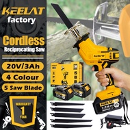 keelat 20V Gergaji Elektrik Cordless Reciprocating Saw Bateri Gergaji kayu Elektrik Wood Metal Cutti