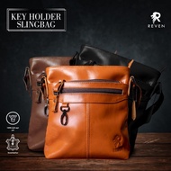 Reven Leather - Tas Selempang Pria Kulit Asli Trendly Kekinian Reven