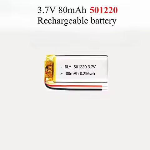 501220 3.7V 80mAh Polymer Lithium Rechargeable Battery for Watch Beauty Instrument Bluetooth Headset