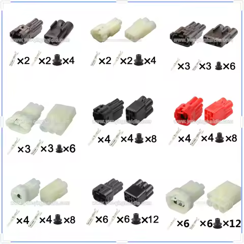 Sumitomo 2/3/4/6Pin HM 090 Connector Waterproof 2.2mm Male Female Connectors Terminal Cable Socket 6