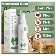 Ubat Spray Kutu Kurap Kucing Anjing Pets deodorant Anti Flea Fungus Cat Dog Gatal Bunuh Hama Luka Ku