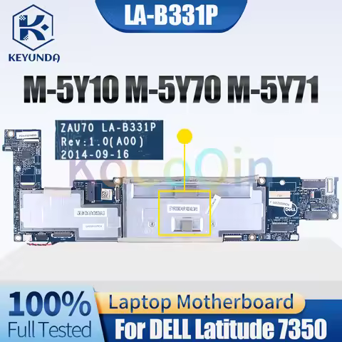 For Dell Latitude 7350 Notebook Mainboard LA-B331P M-5Y10 M-5Y10C M-5Y70 M-5Y71 RAM 4G 0TRWNX 0J97J1