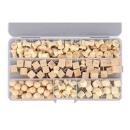 180 Wooden Push Pins Geometric Shape for DIY Craft Supplies Apparel Sewing Point Wooden Photo Wall B