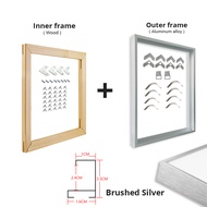 ภาพผ้าใบสีดำทองสีดำกรอบโลหะอลูมิเนียม40X50 50X70 60X90ซม. สำหรับงานศิลปะสีน้ำมันรูปศิลปะผนังการตกแต่