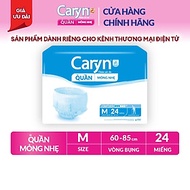Tã/Bỉm Quần Người Lớn Caryn Mỏng Nhẹ Chống Tràn Dành Cho Người Già Có Thể Tự Đi Lại Size M24 miếng)