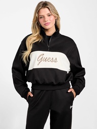 GUESS - FABIA HALF-ZIP SWEATSHIRT WOMAN