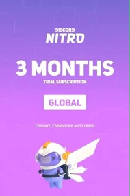 Discord Nitro 3個月試用訂閱 Global