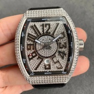 Abf Franck V45 Most Franck Muller 44x54mm Case 100% Open Mold Equipped with 2824 Automatic Mechanical Movement Sapphire Mirror 100m Depth Waterproof Upgraded Version Steel Head Calendar High-End Rubber Strap Men's Watch