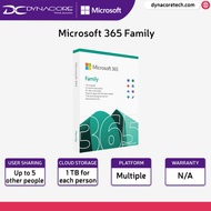 Microsoft 365 Family (One-Year Subscription; Up to 6 people)