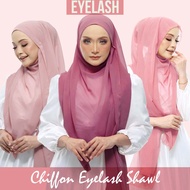SHAWL EYELASH CHIFFON HIGH QUALITY BORONG MURAH 💥Eyelash Chiffon Premium Wide Shawl