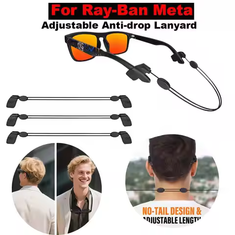 Anti-drop Glasses Strap Versatile Use Fixing Lanyard Holder for Ray-Ban Meta Wayfarer/Skyler/Headlin