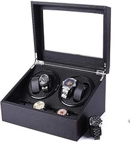 Watch Winders Watch Box Watch winder Watch Winder Boxes Carbon Fiber 4+6 Double Head Automatic Winding Motor Box Power Switch Button High-grade Shaker Watch Box,Wat ZZST