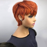 100% Human Hair Wig  Lace Frontal Wig Short Hair Wig Cheap Human Hair Wigs For Woman Natural Color