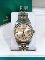 👑[現貨]🔥🔥Rolex Datejust 勞力士日誌系列 16233 金面羅馬 36mm表徑 間18K金 自動機械 淨表 rolex/rolex submariner/rolex daytona/r