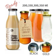 / 6 ( SIX ) 200/300/330/350ml GLASS JUICE BOTTLE 350 ML NEW 330ML GLASS JUICE BOTTLE + ZINC CAP 330M