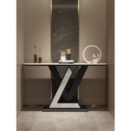 Light Luxury Rock Board Entrance Console Table for HDB rental house foyer use