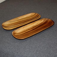 Oval Wooden Tray 1x5x14 inches - 2 pcs