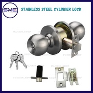 NATORO STAINLESS STEEL CYLINDER LOCK / CYLINDRICAL DOOR LOCK SET / TOMBOL PINTU STAINLESS STEEL [3CO