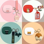 For Shokz OpenDots One Case Cute Fortune Cat Pendant Cartoon Shark Keychain Shokz OpenDots One Silic