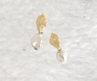 巴洛克珍珠耳圈耳環