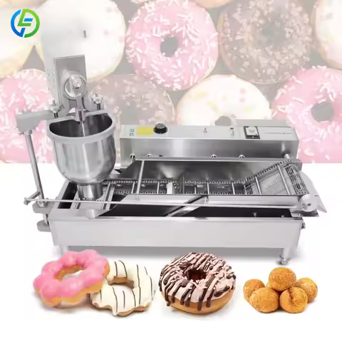 Customized 110v Commercial Automatic Catering 101 Flip Gas Mini Doughnut Donut Robot Make Machine Pr