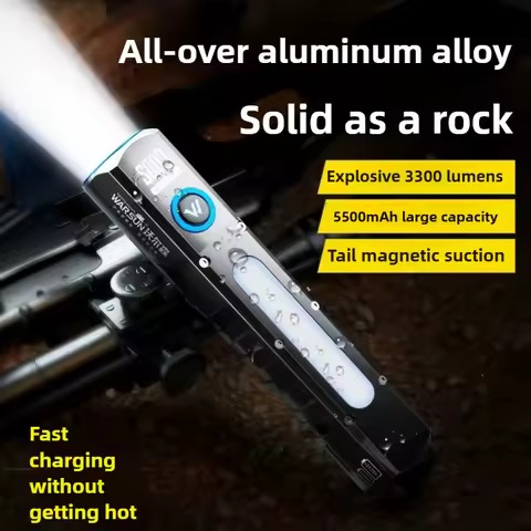 SQ03 Aluminum Alloy Waterproof Rechargeable Flashlight Super Bright LED High Lumens Magnetic Handhel