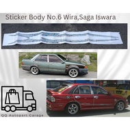 Proton Wira Sticker Body No.6 Gray