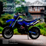 Yamaha WR 155 R Full Body Custom Design Decal - Supermoto WR155 Decal - WR155 Striping Sticker