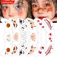 CRAFTSERIES Halloween Facial Sticker Freckle Transfer Tattoo Decals DIY Festival Party Face Tattoo D