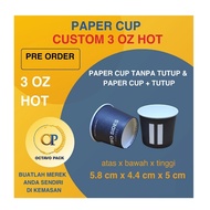 3 Oz Hot Custom Printing Paper Cup 3 Oz Hot Custom Screen Printing Paper Cup