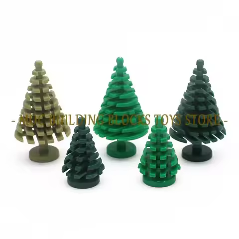 10pcs/bag MOC Bricks 3471/2435 Tree Pine Large 4x4x6 2/3 Small 2x2x4 Enlighten Building Block Garden