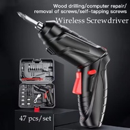 Cordless Screwdriver 4.2V Electric Drill 47pcs Rechargeable Cordless Screwdriver Drill Hand Drill Ba