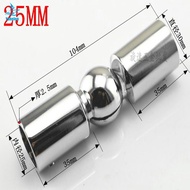 2 Pcs Stainless Steel Tube Connector 19/25 mm Tube Shower Room Parts Rod Head Glass Brace Strut Glass Clip Pipe Connecting