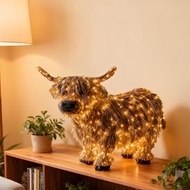 Lighted-Cattle Xmas Decorations Energy Saving 3d Animal Statues For Desktop
