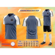 M011 - Gray MIAMI INTER Club Interm Soccer Shirt 2024 - Gray MIAMI Internal Club T-Shirt 2024