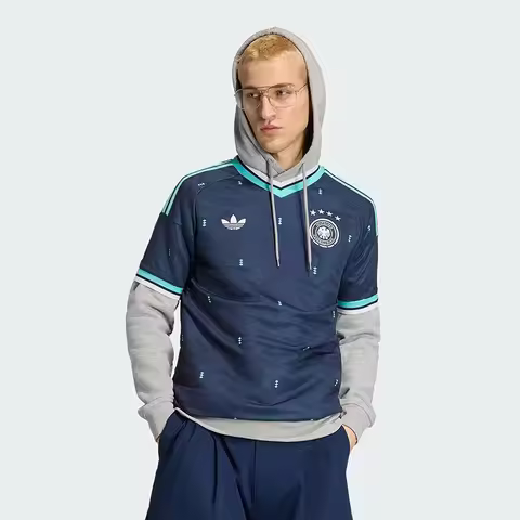 2026 Sport Adidas Germany Men Short Sleeve T Shirt Climacool Breathable V Neck Double Knit Casual Je