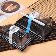 加厚烘焙面包蛋卷盒大長拱形西點蛋糕盒瑞士卷吸塑透明慕斯長方盒