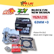 ESR MOTOR Y15ZR LC135 63MM +3 BLOCK NEW DESIGN FJN Y15 / LC PISTON PIN DLC REDLEO