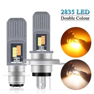 Motorcycle LED flashlight 12-80V antenna light H4 P15D bA20D 8SMD, white/yellow high/low light