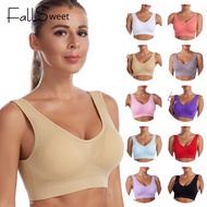 FallSweet Women Sports Bras Push Up Plus Size S-4XL Yoga Lingerie Wireless Seamless with Pads Underwear