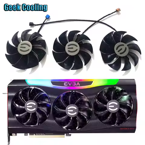 NEW 3FAN 88MM 4PIN 0.55A PLD09220S12H Video card cooling fan，For EVGA RTX 3090、RTX 3080TI、RTX 3080、R
