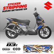 striping Suzuki Skywave Karbu decal Suzuki Skywave Karbu variasi Suzuki Skywave Karbu